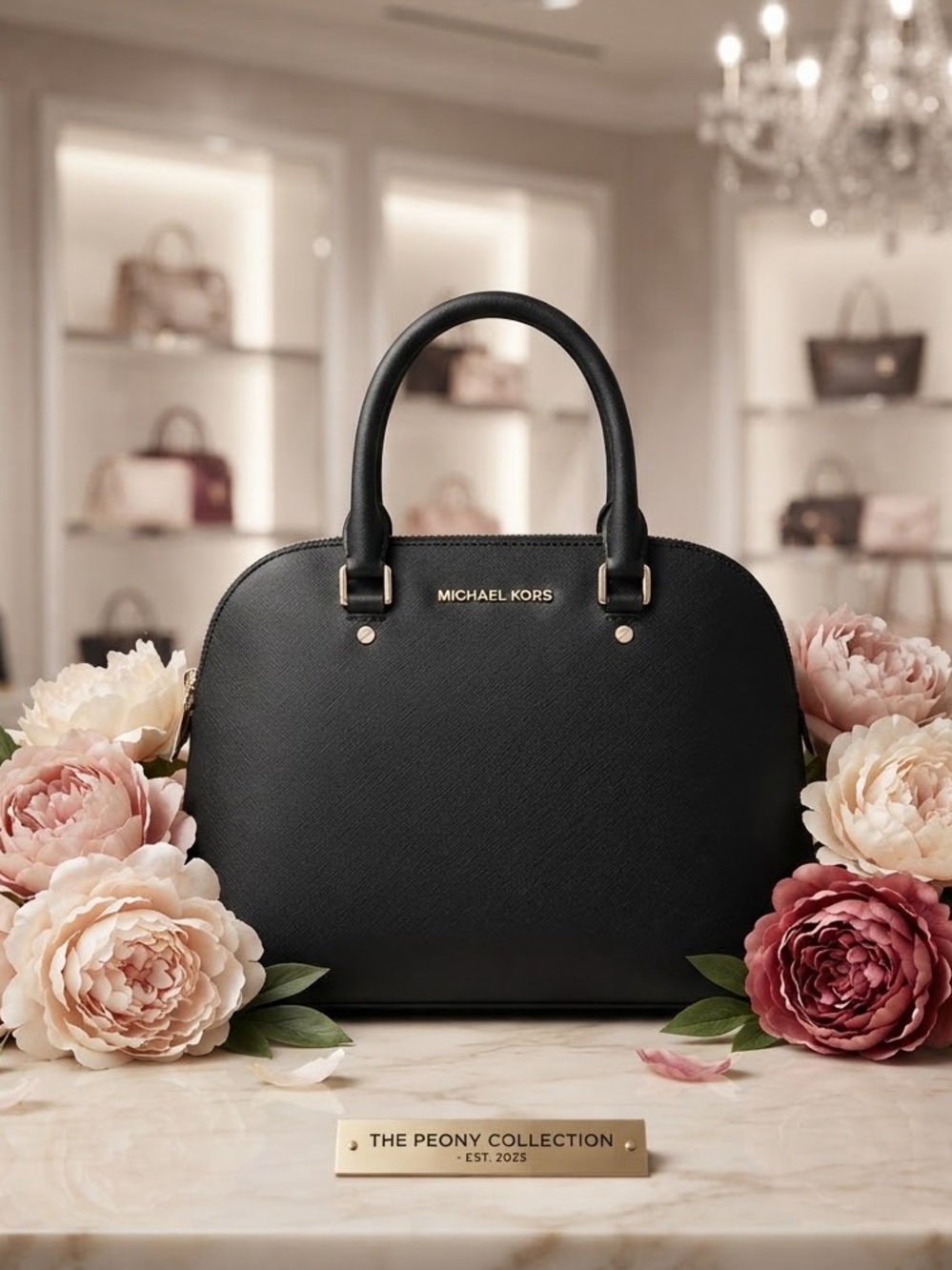 Michael Kors Black Dome Satchel